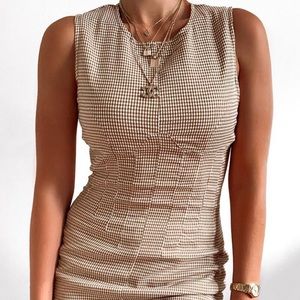 Le Chateu Mini Dress in Gingham